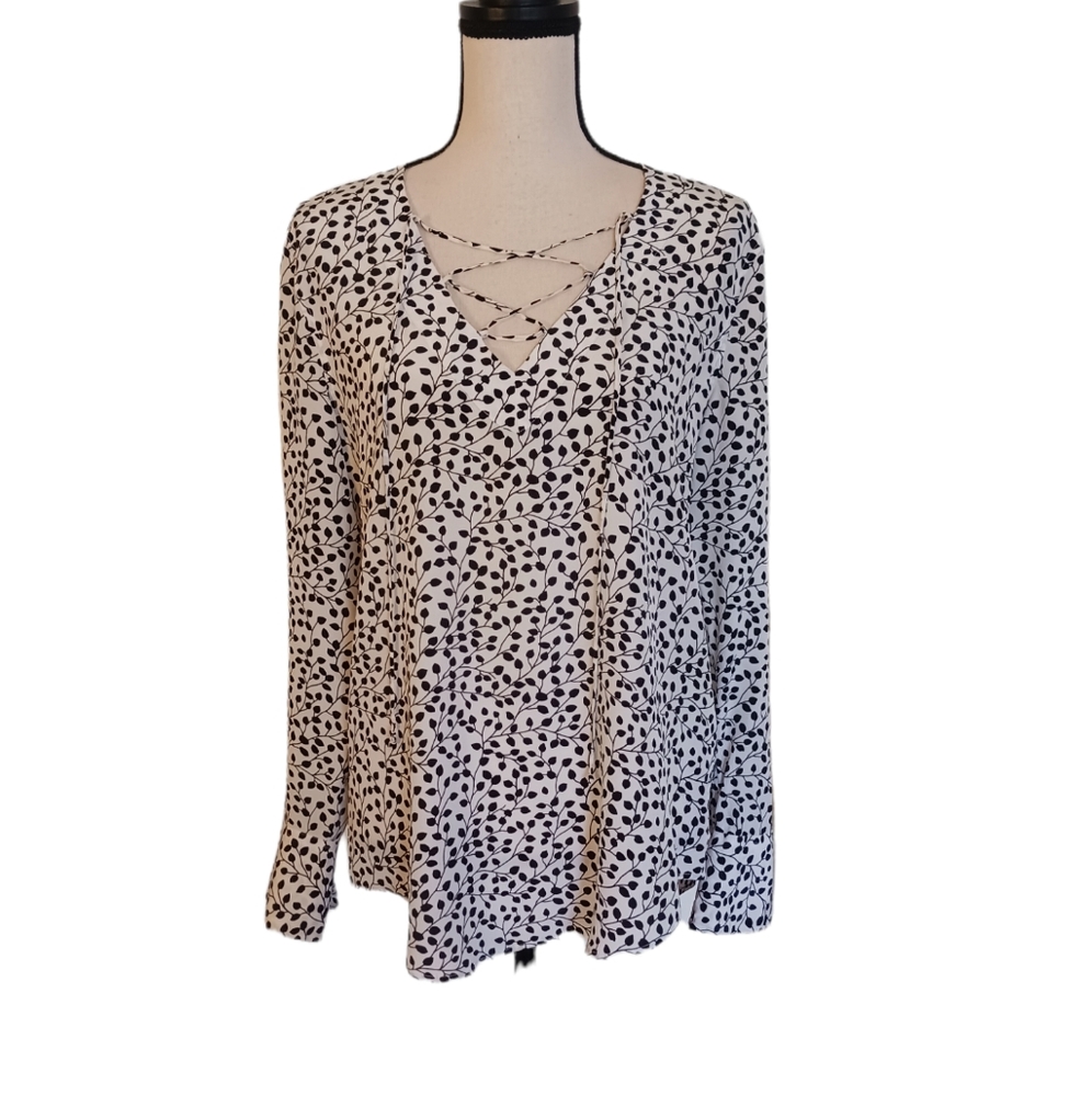 Equipment Avianna  Silk Lace Up Neckline Blouse
